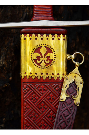 Viduramžių vokiečių ilgasis kalavijas „Passau Wolf“ su makštimis, XIV a.