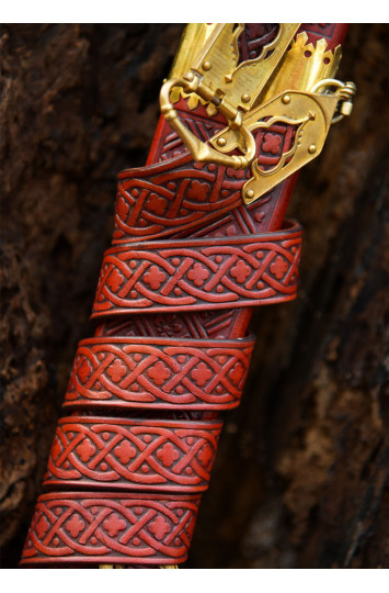 Viduramžių vokiečių ilgasis kalavijas „Passau Wolf“ su makštimis, XIV a.