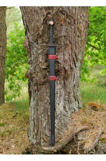 Juodasis riterio kardas, viduramžių kardas su juodomis makštimis