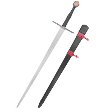 Juodasis riterio kardas, viduramžių kardas su juodomis makštimis