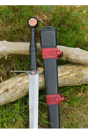 Juodasis riterio kardas, viduramžių kardas su juodomis makštimis