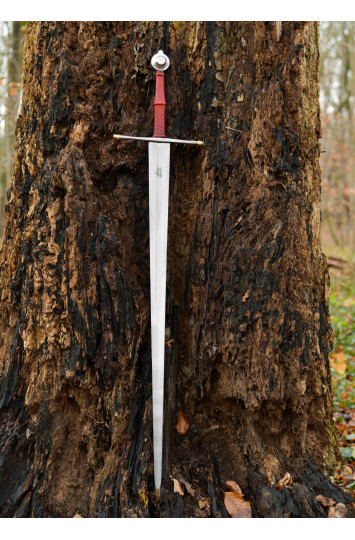 Viduramžių vokiečių ilgasis kalavijas „Passau Wolf“ su makštimis, XIV a.