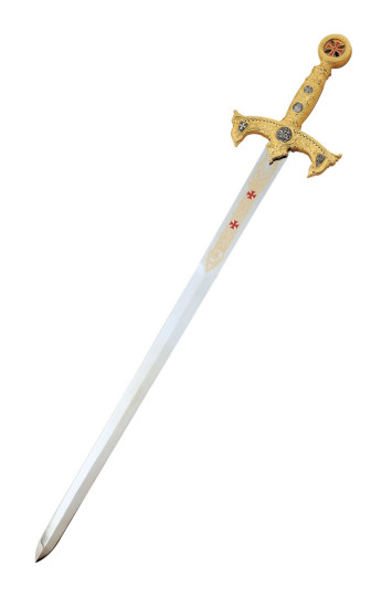 Tamplieriaus kalavijas, aukso spalvos, Marto