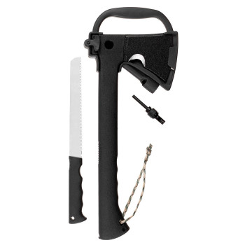 Kirvis, „Survival“, nailono rankena, juodas su dėklu