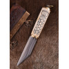 Istorinis vikingų peilis Small Seax su skandinaviškais motyvais