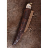 Istorinis vikingų peilis Small Seax su skandinaviškais motyvais