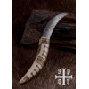 Vikingų sulankstomas peilis su Damasko plieno ašmenimis, kaulo rankena