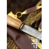 Vikingų peilis, Damasko plienas, medinė/kaulinė rankena su Knot raštu