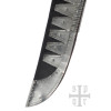 Vikingų „Seax“ ilgas sakso peilis, Damasko plienas, medinė/kaulinė rankena