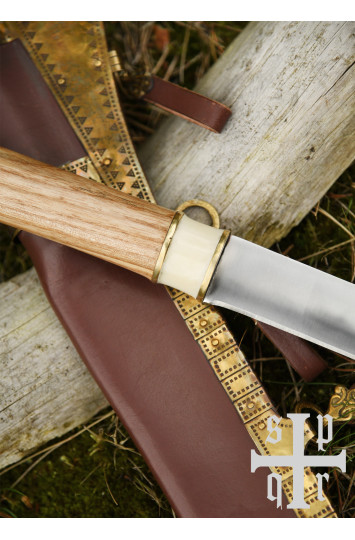 Vikingų ilgasis Saksas su medžio/kaulo rankena