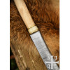 Vikingų ilgasis Saksas Damascus su medžio/kaulo rankena