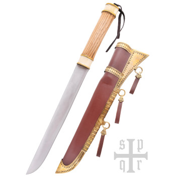 Vikingų ilgasis Saksas su medžio/kaulo rankena
