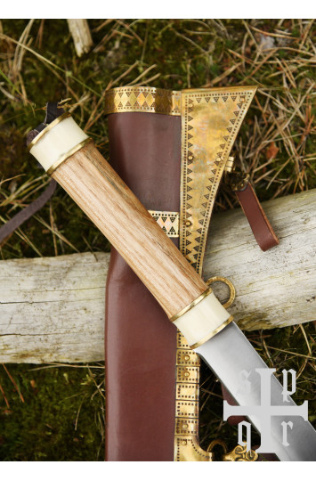 Vikingų ilgasis Saksas su medžio/kaulo rankena
