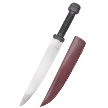 Vikingų ilgasis Saksas su viela apvyniota rankena