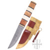 Vikingų peilis, Damasko plieno geležtė ir medinė/kaulinė rankena