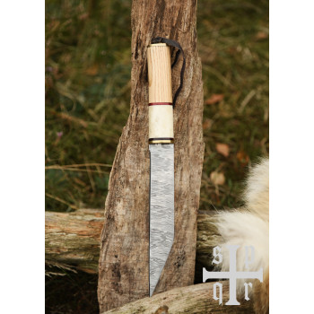 Vikingų peilis, su Damasko plieno geležte