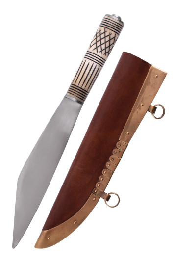 Vikingų Saksas su kauline rankena