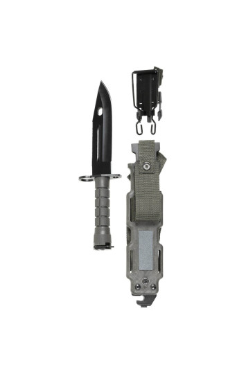 Peilis M9, žalias, plastikinė rankena, dėklas