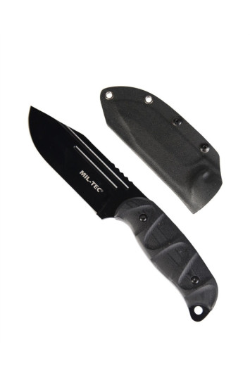 Juodas kovinis peilis G10 su kydex makštimis