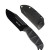 Black combat knife G10 w. kydex scabbard
