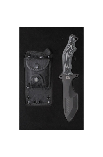 Peilis, „Operacija Skorpionas“, juodas, Micarta rankena, makštis