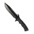 Black g10 combat knife with nylon sheath