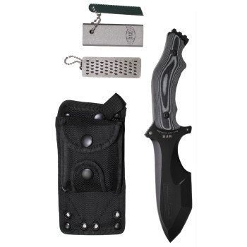 Peilis, „Operacija Skorpionas“, juodas, Micarta rankena, makštis