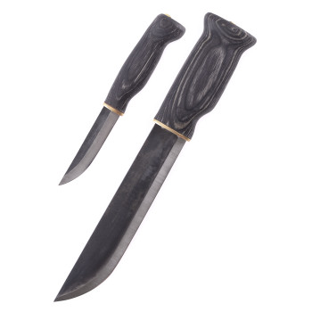 Didelis dvigubas peilis Lapinleuku, juodas, Wood-Jewel