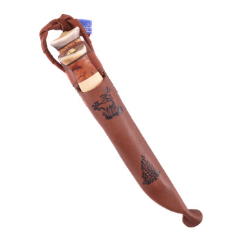 Peilis Doubleknife Kaksoispuukko sarvihatulla, Wood-Jewel 