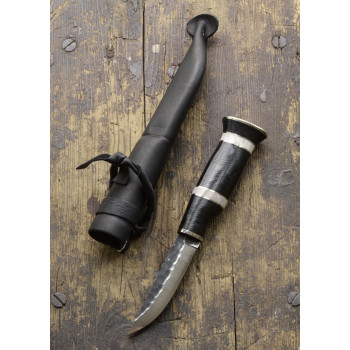 Medžioklinis peilis su odine rankena, Wood Jewel