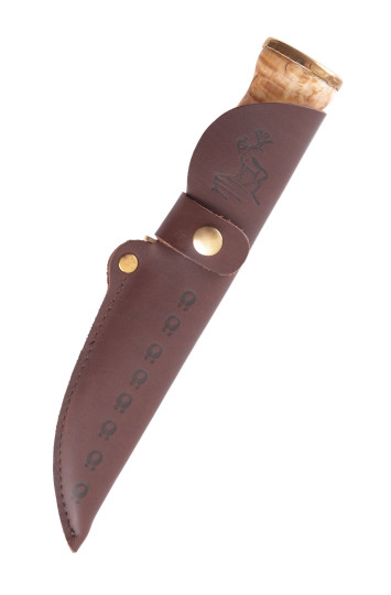 Medžioklinis peilis Karhuleuku, sormisuojalla, Wood Jewel