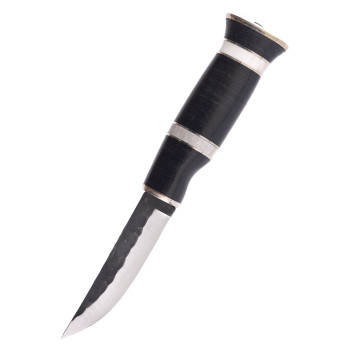 Medžioklinis peilis su odine rankena, Wood Jewel