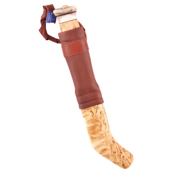 Mažas medžioklinis peilis su garbanoto beržo makštimi, Wood-Jewel