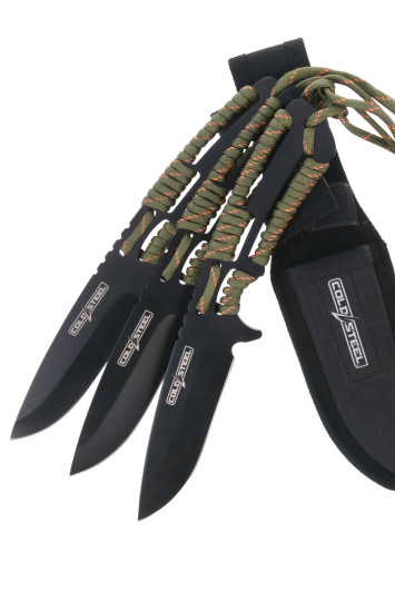 Mėtomų peilių komplektas Cold Steel Paracord - 3 Vnt.