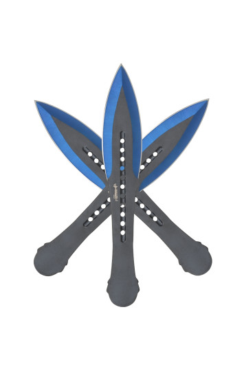 Mėtomų peilių rinkinys spalvotais ašmenimis (3 dalių)