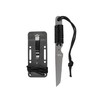 Peilis Fox "Action I" juodas, apvyniota rankena, makštis