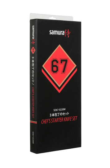 Samura Damascus 67 virėjo pradedančiųjų peilių rinkinys