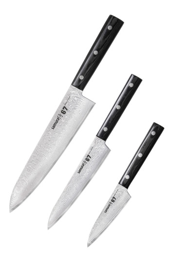Samura Damascus 67 virėjo pradedančiųjų peilių rinkinys