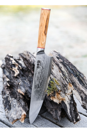 Virtuvinis peilis Chef 24 cm Damasko plieno