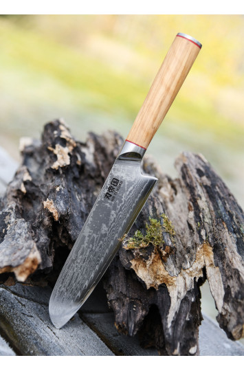 Virtuvinis peilis Santoku Damasko plieno