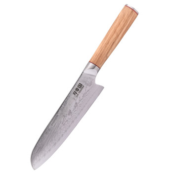 Virtuvinis peilis Santoku Damasko plieno