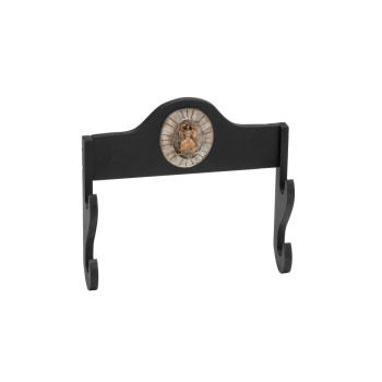 Medinis sieninis laikiklis 2 kardams su emblema