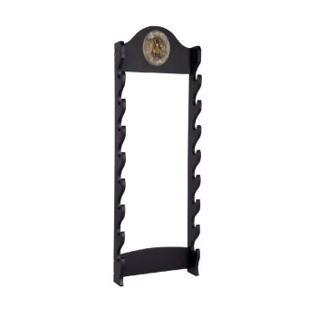 Medinis sieninis laikiklis 8 kardams su emblema