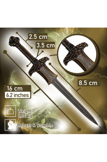 Konano miniatiūrinis Atlantidos kardo laiškų atidarytuvas su stovu